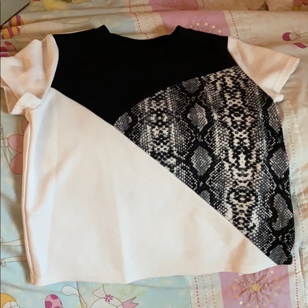 black and white pattern shirt